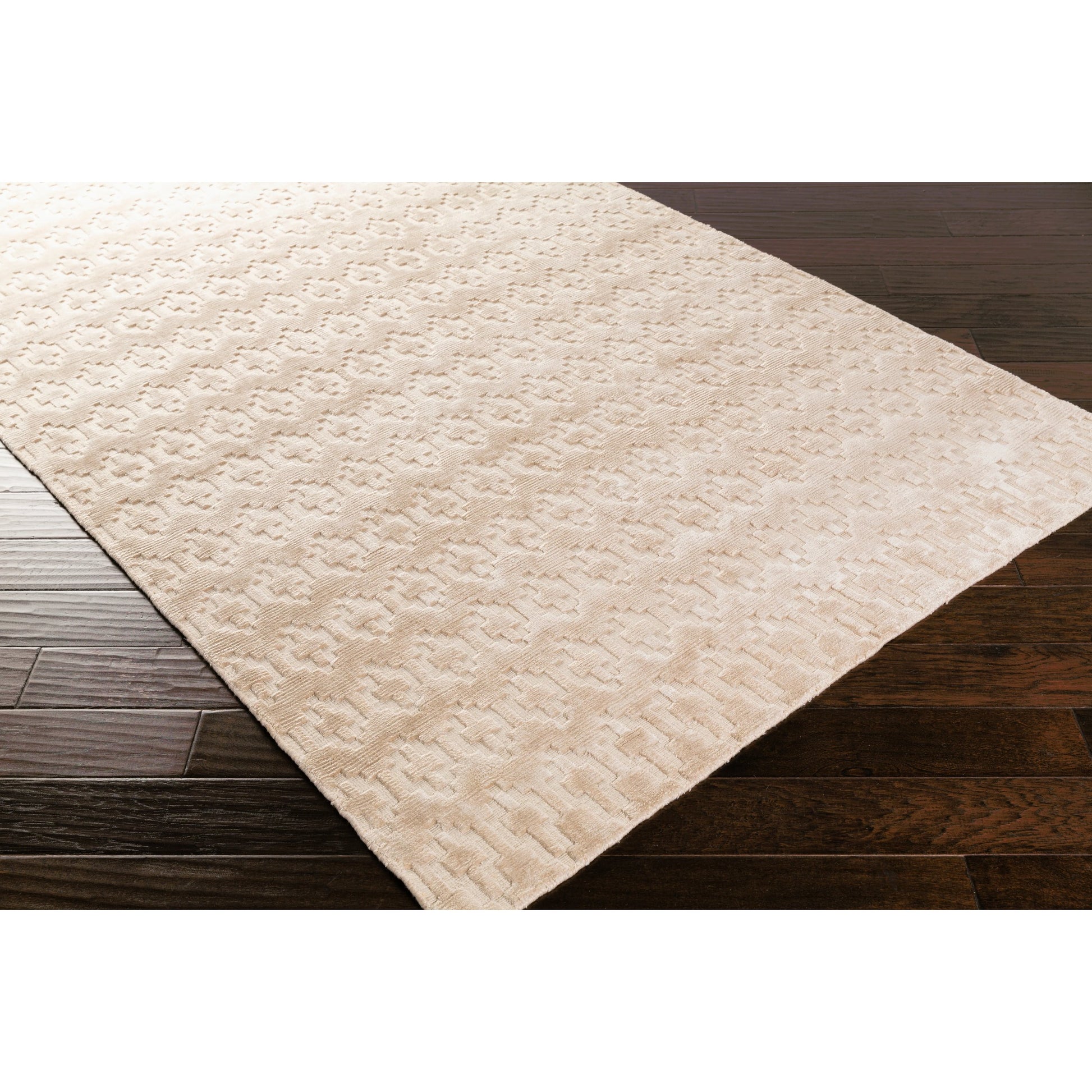 Castlebury Rug - 12626 by Surya in cream. Made from 20% cotton, 80% viscose in a unique style.