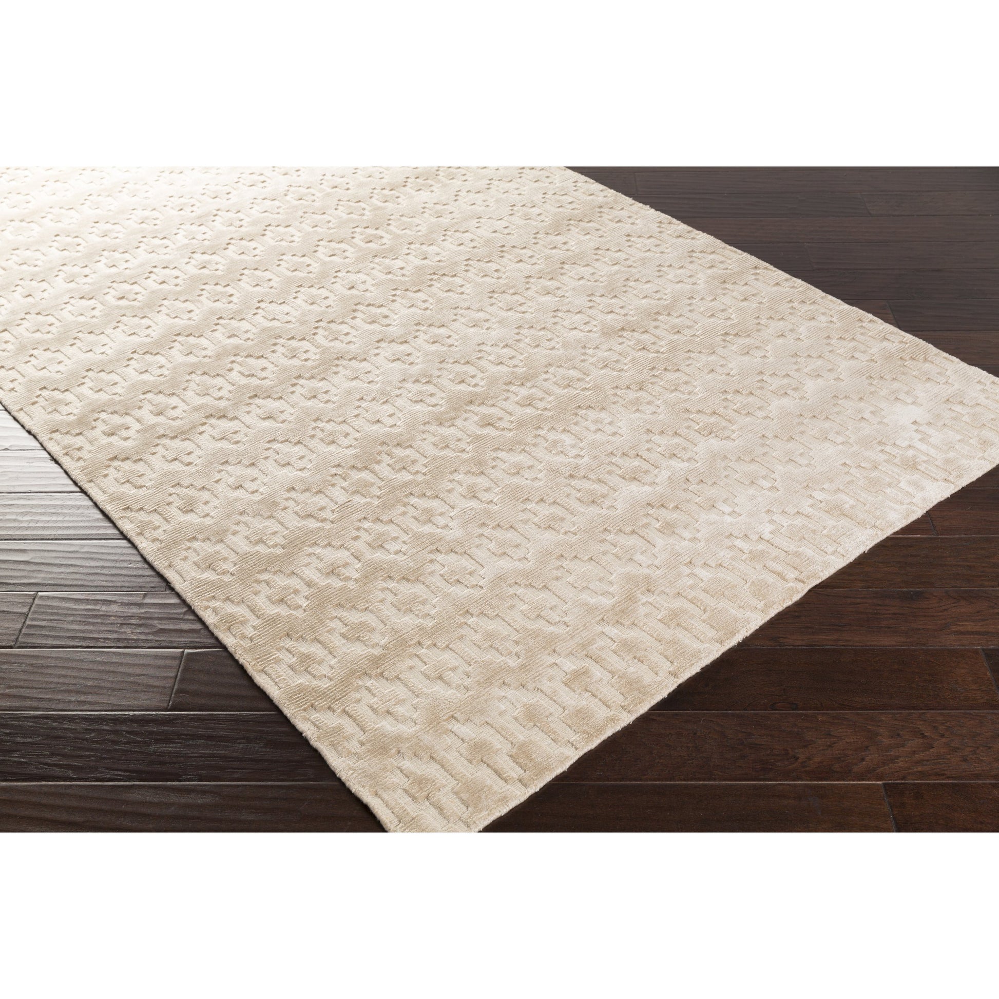 Castlebury Rug - 12626 by Surya in cream. Made from 20% cotton, 80% viscose in a unique style.