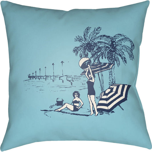 Carolina Coastal Pillow - 27560 by Livabliss. Made from front: 100% polyester, back: 100% polyester in a coastal style.