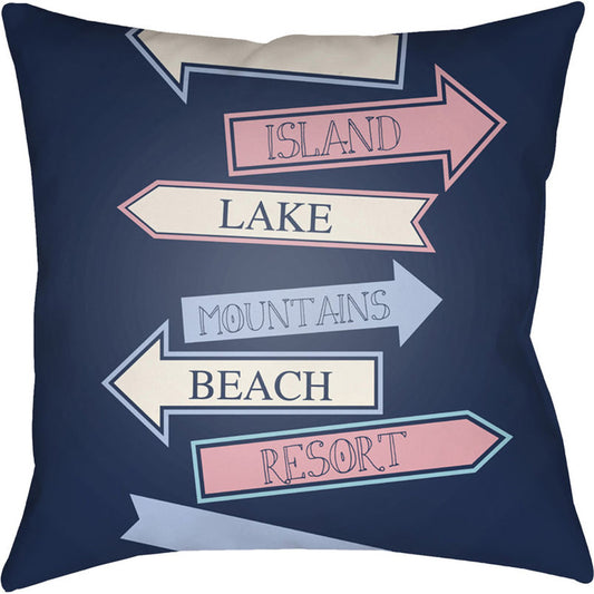 Carolina Coastal Pillow - 27560 by Livabliss. Made from front: 100% polyester, back: 100% polyester in a coastal style.