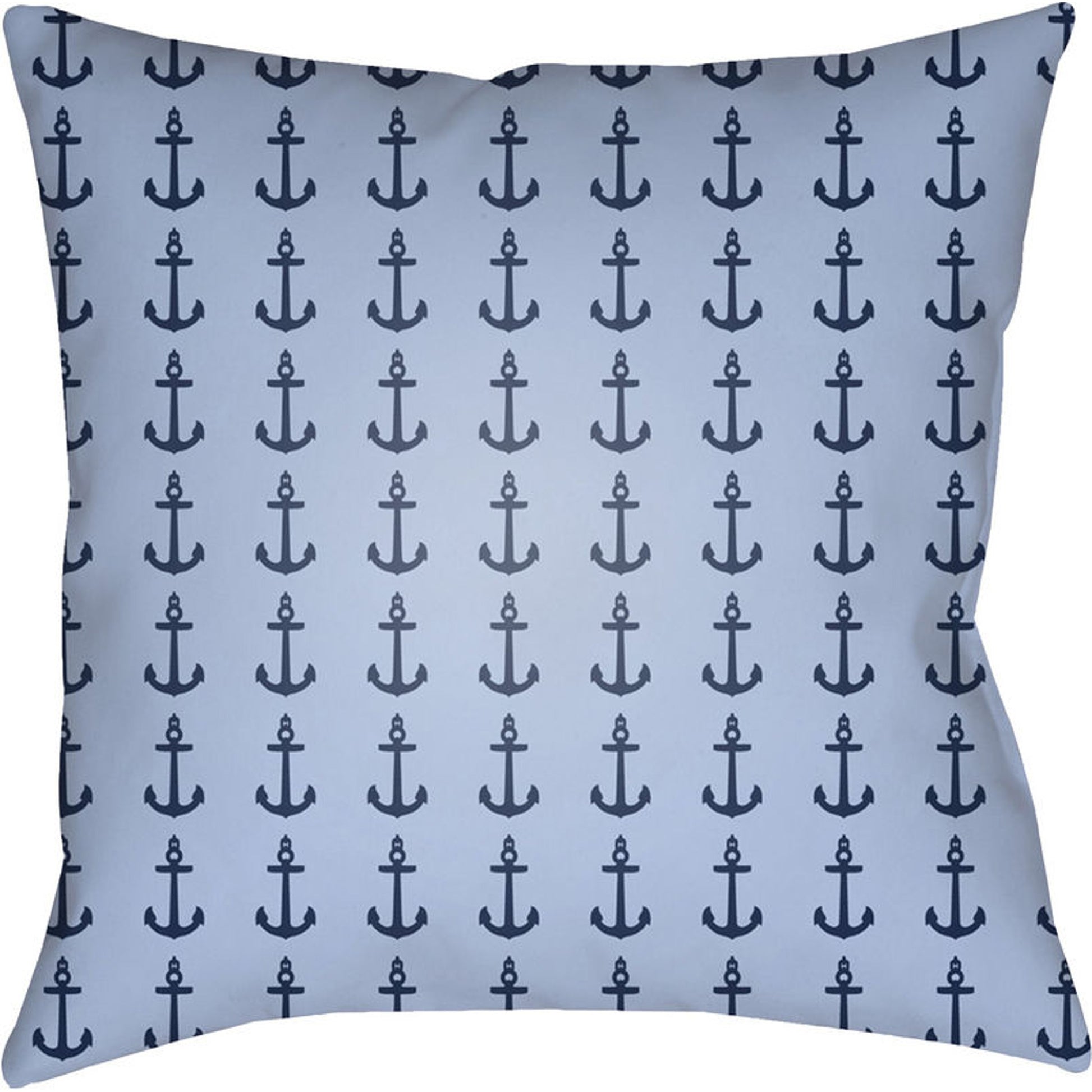 Carolina Coastal Indoor/Outdoor Pillow by Livabliss in violet, sky blue. Made from front: 100% polyester, back: 100% polyester in a coastal style.