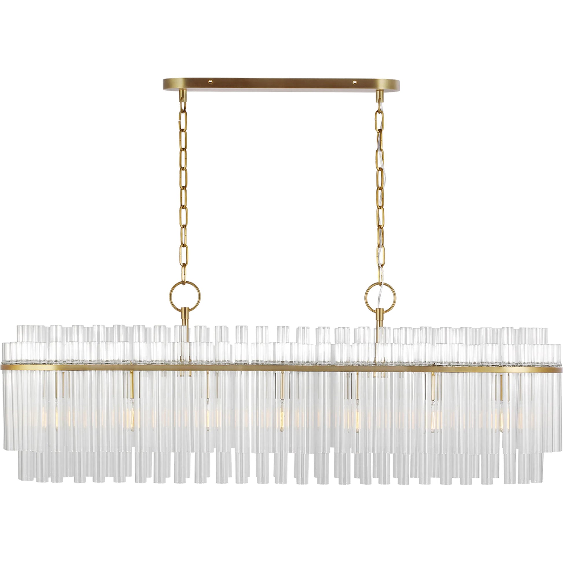 Beckett Linear Chandelier by Visual Comfort & Co.. Made from steel in a unique style.