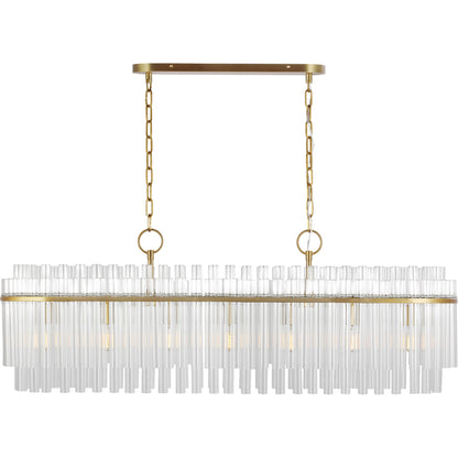 Beckett Linear Chandelier by Visual Comfort & Co.. Made from steel in a unique style.