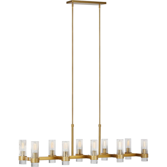 Geneva Linear Chandelier by Visual Comfort & Co.. Made from steel in a unique style.