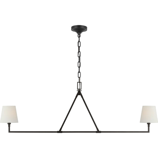 Perth Large Linear Chandelier by Visual Comfort & Co.. Made from steel in a unique style.