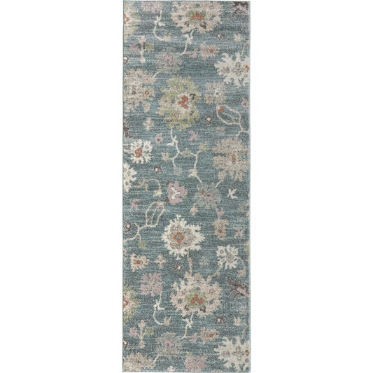 Dartmouth Transitional Rug - DRT39QMF by Feizy in blue, ivory, pink. Made from polypropylene in a unique style.