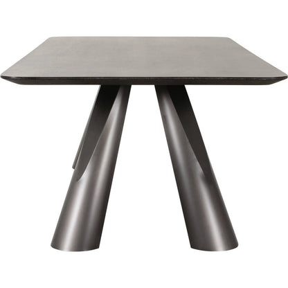 Novara Design Dark Rectangle Dining Table - PLZ-386DT by Pasargad Home in dark brown. Made from mdf in a unique style.