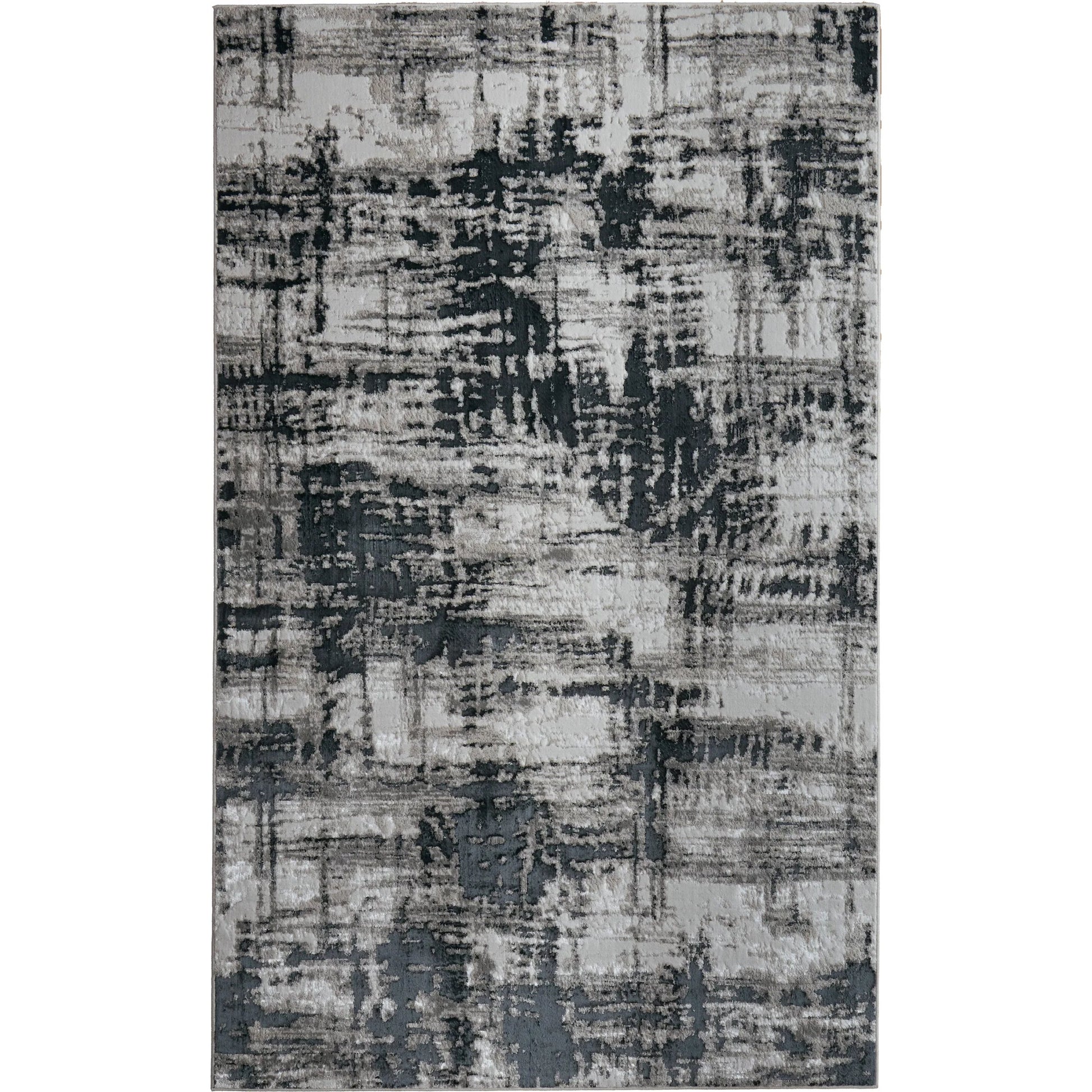 Micah Rug - 3339F by Feizy in black, white, gray. Made from polyester, polypropylene in a unique style.