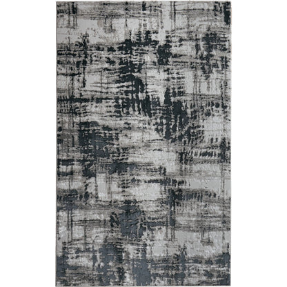 Micah Rug - 3339F by Feizy in black, white, gray. Made from polyester, polypropylene in a unique style.