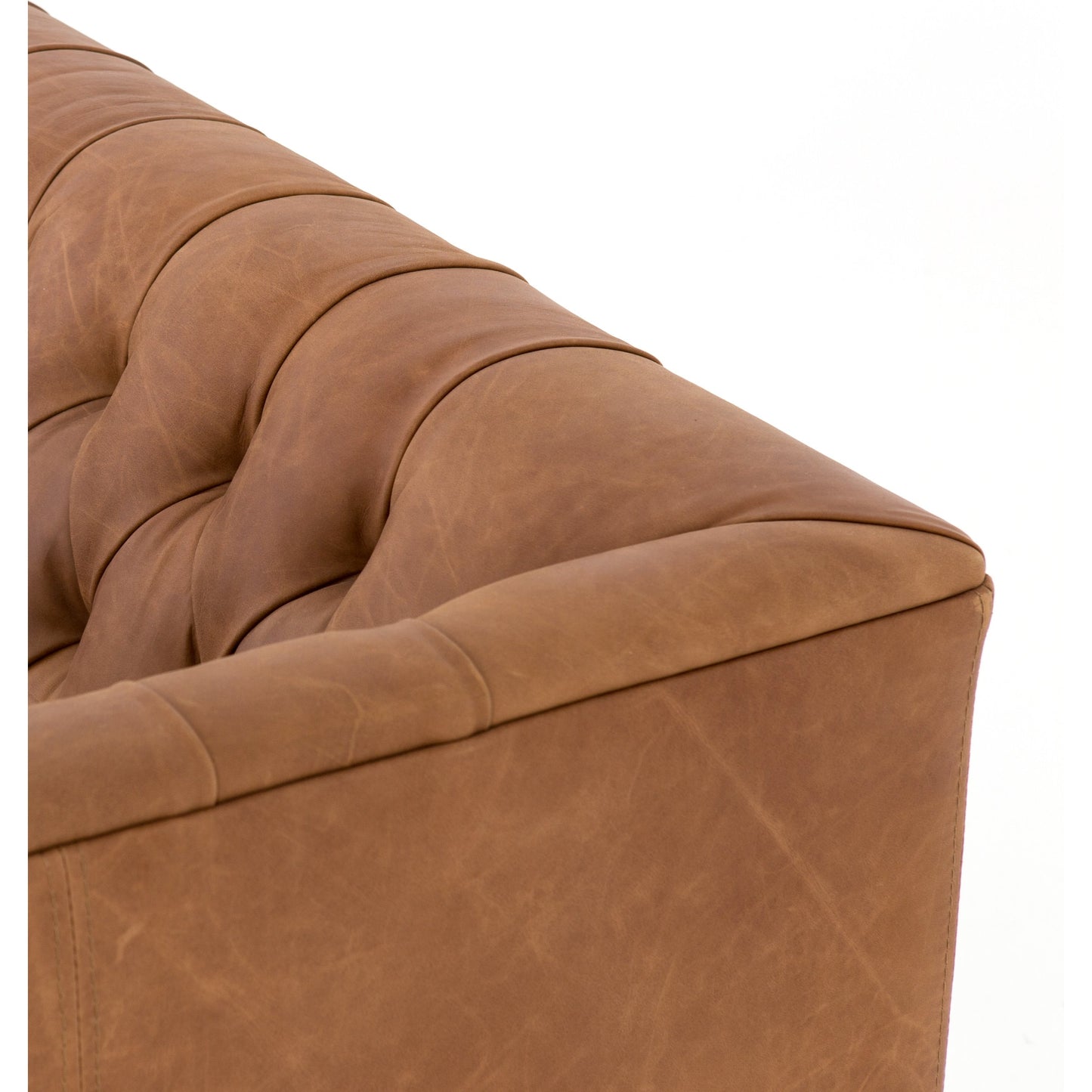 019 SR-369300 | Additional Silo | Williams Leather Sofa by Four Hands. Made from top grain leather, solid ash, 100% polyester in a rustic style.