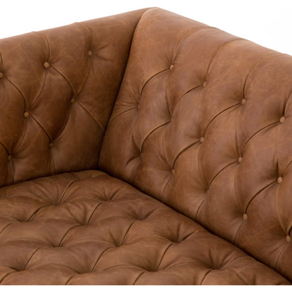 Williams Leather Sofa by Four Hands. Made from top grain leather, solid ash, 100% polyester in a rustic style.