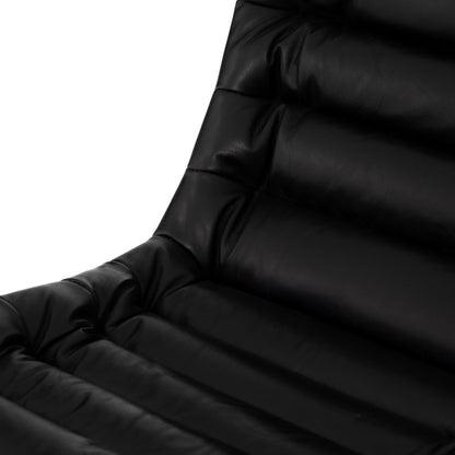 Malibu Desk Chair by Four Hands in rider black. Made from top grain leather, aluminum, 100% polyester in a modern style.