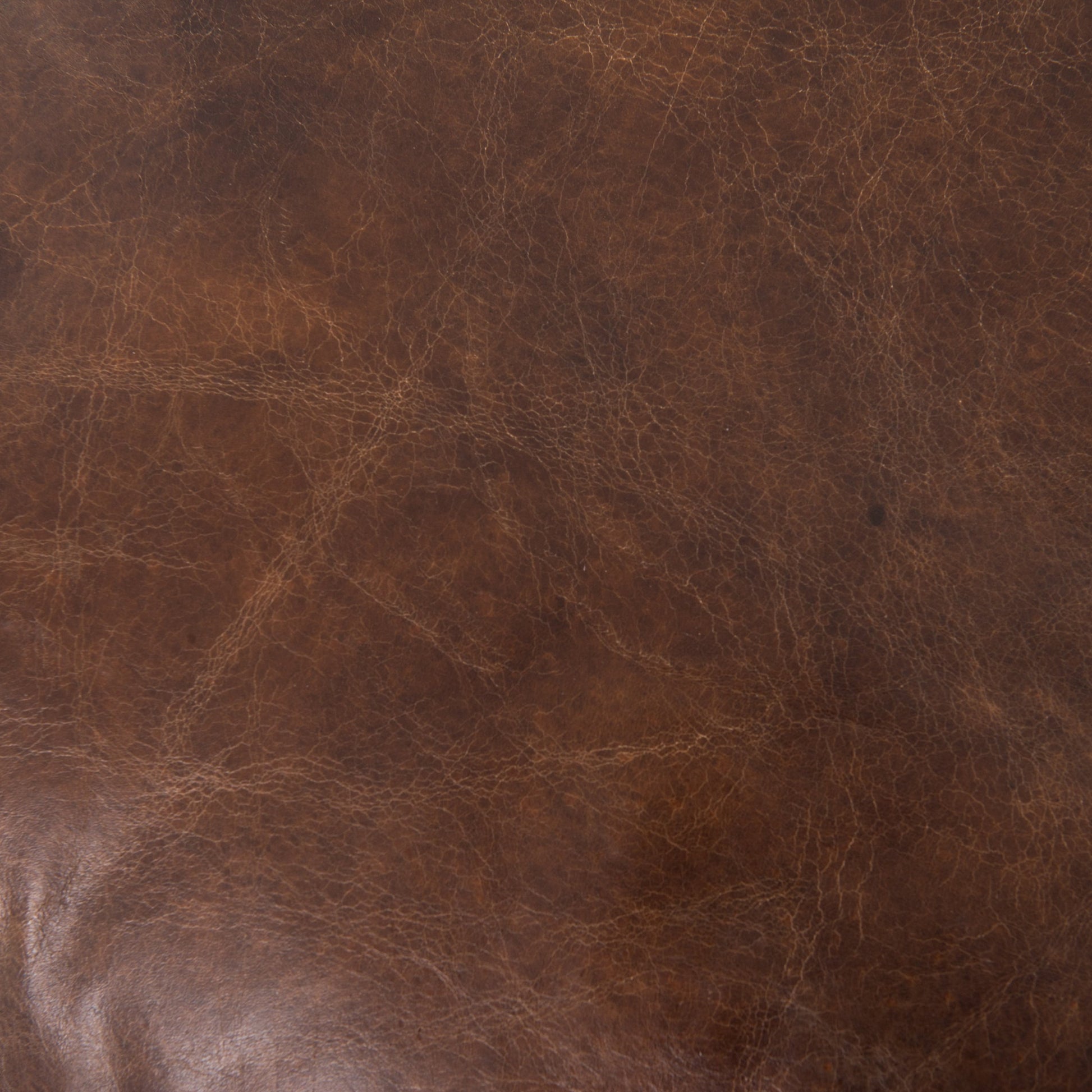 Larkin Sofa by Four Hands in cigar, antique oak, antique brass nailhead. Made from top grain leather, solid ash, iron in a modern style.