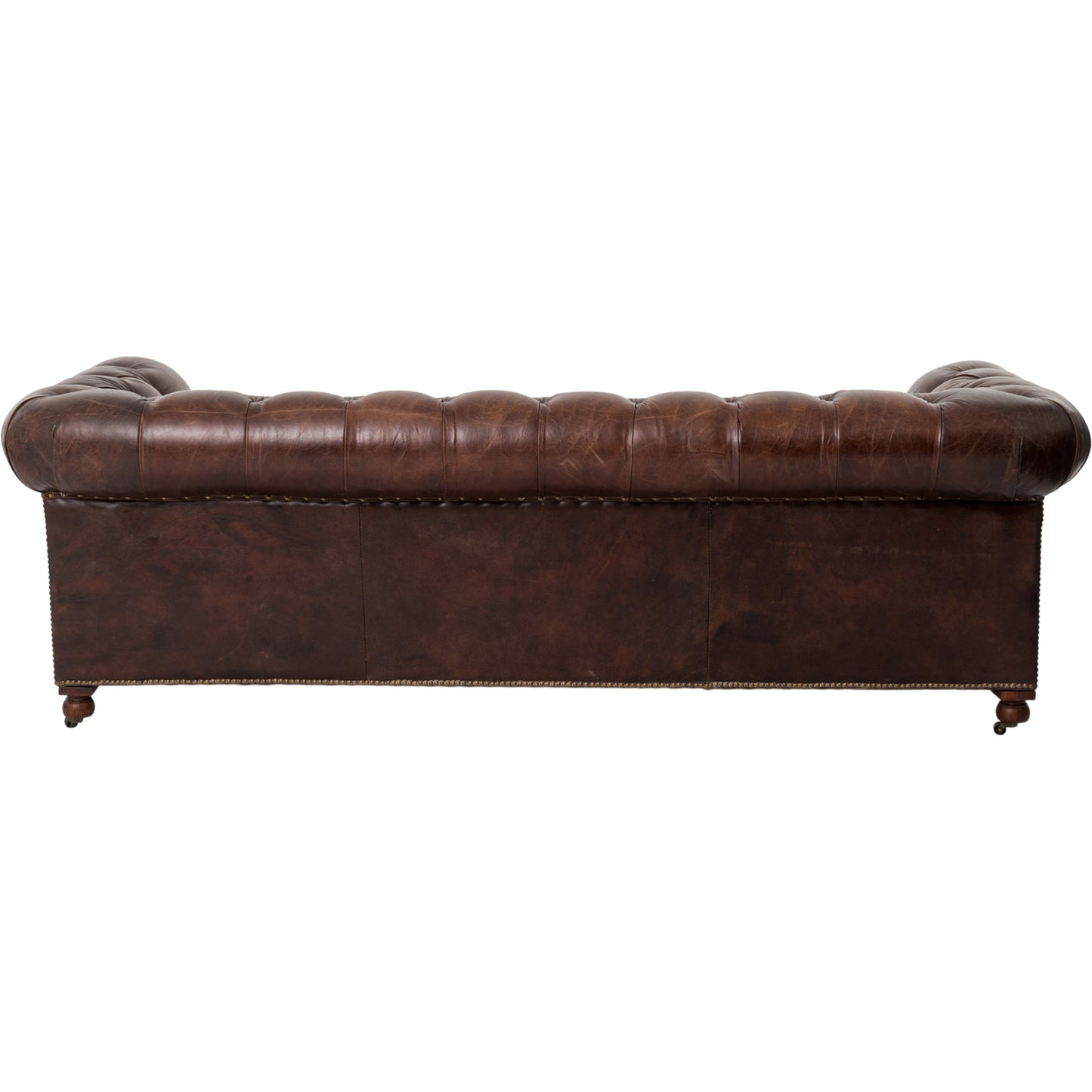 002 SR-368945 | Additional Silo | Conrad Sofa by Four Hands in cigar, antique oak, antique brass nailhead. Made from top grain leather, solid ash, iron in a traditional style.