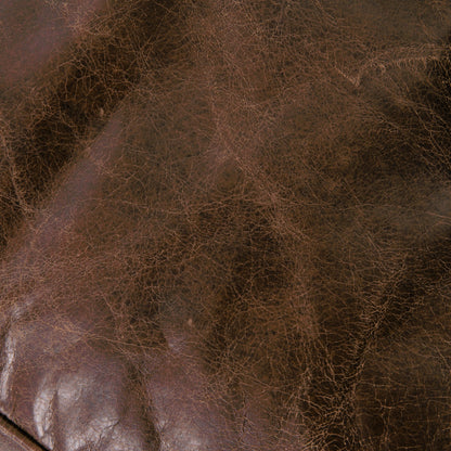 Conrad Sofa by Four Hands in cigar, antique oak, antique brass nailhead. Made from top grain leather, solid ash, iron in a traditional style.