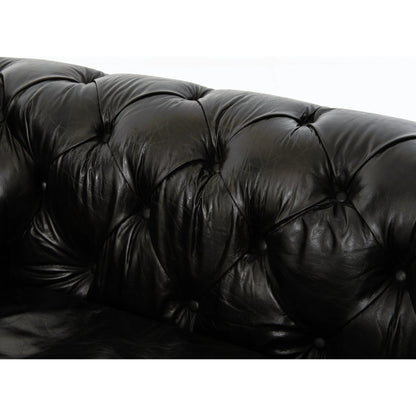 Conrad Sofa by Four Hands in cigar, antique oak, antique brass nailhead. Made from top grain leather, solid ash, iron in a traditional style.