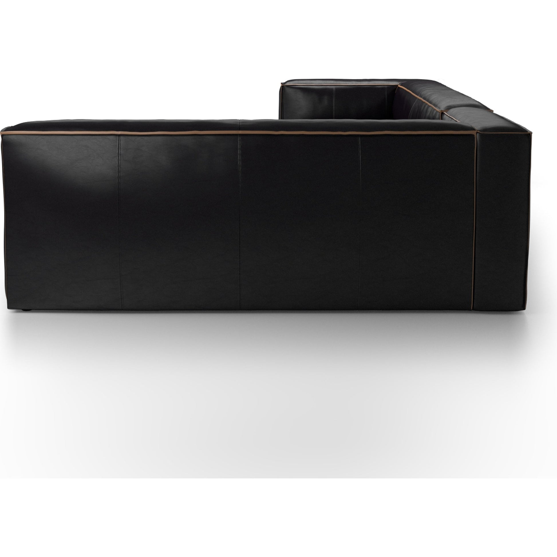 Nolita Sectional Sofa by Four Hands in natural washed. Made from top grain leather, solid ash, 100% polyester in a modern style.