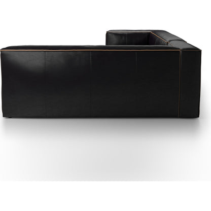 Nolita Sectional Sofa by Four Hands in natural washed. Made from top grain leather, solid ash, 100% polyester in a modern style.