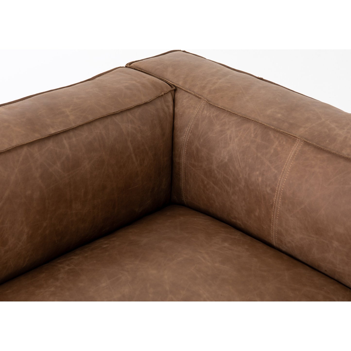 006 SI-1716269 | Additional Silo | Nolita Sectional Sofa by Four Hands in natural washed. Made from top grain leather, solid ash, 100% polyester in a modern style.