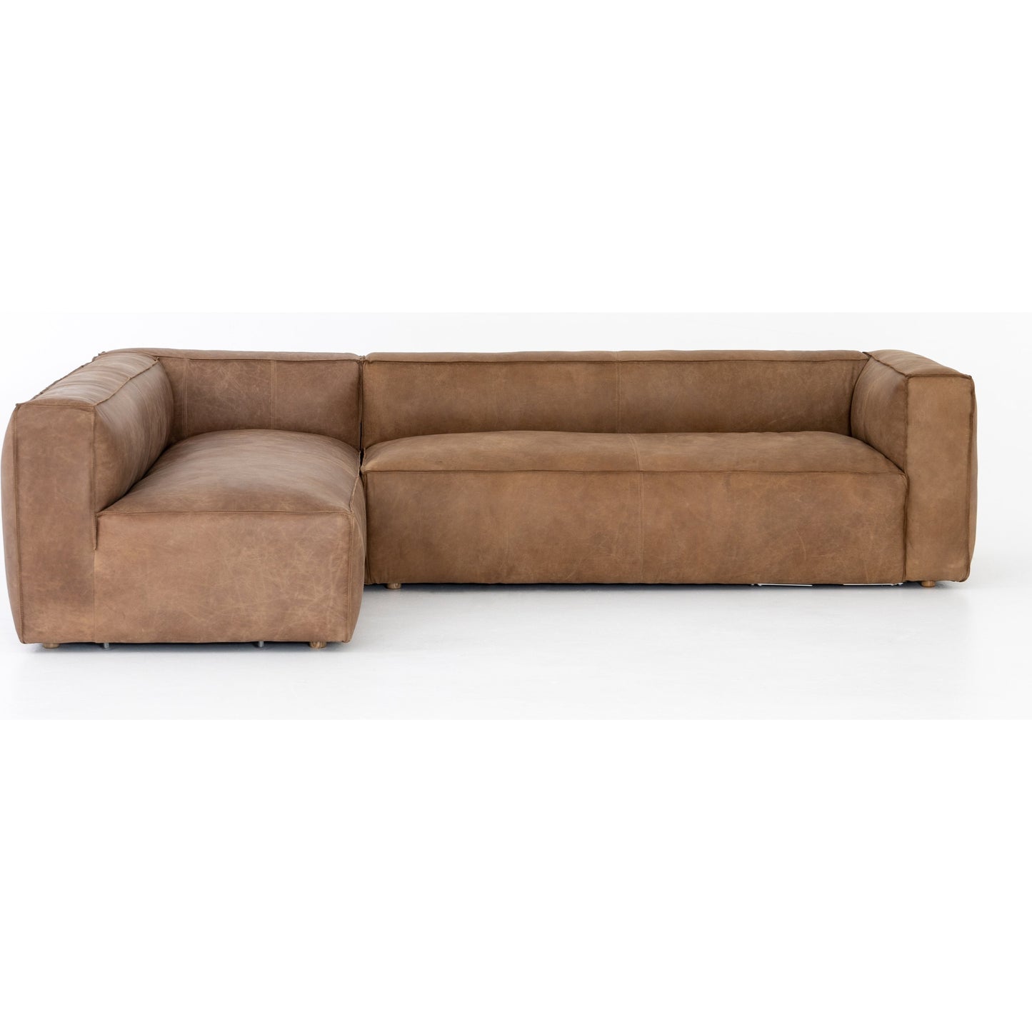 003 SI-1716269 | Additional Silo | Nolita Sectional Sofa by Four Hands in natural washed. Made from top grain leather, solid ash, 100% polyester in a modern style.