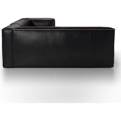 Nolita Sectional Sofa by Four Hands in natural washed. Made from top grain leather, solid ash, 100% polyester in a modern style.