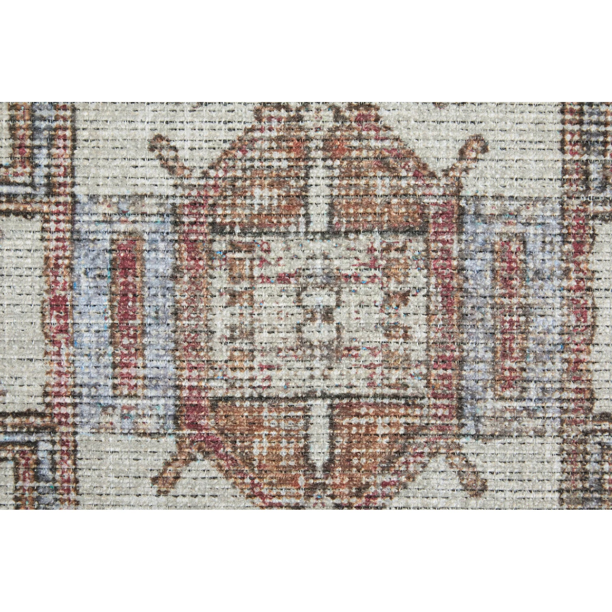 Percy Transitional Rug - 39ANF by Feizy in ivory, orange, brown. Made from polyester in a unique style.