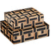 Aarna Box Set by Currey and Company. Made from composite, wood, engineered hardwood, linen in a modern style.