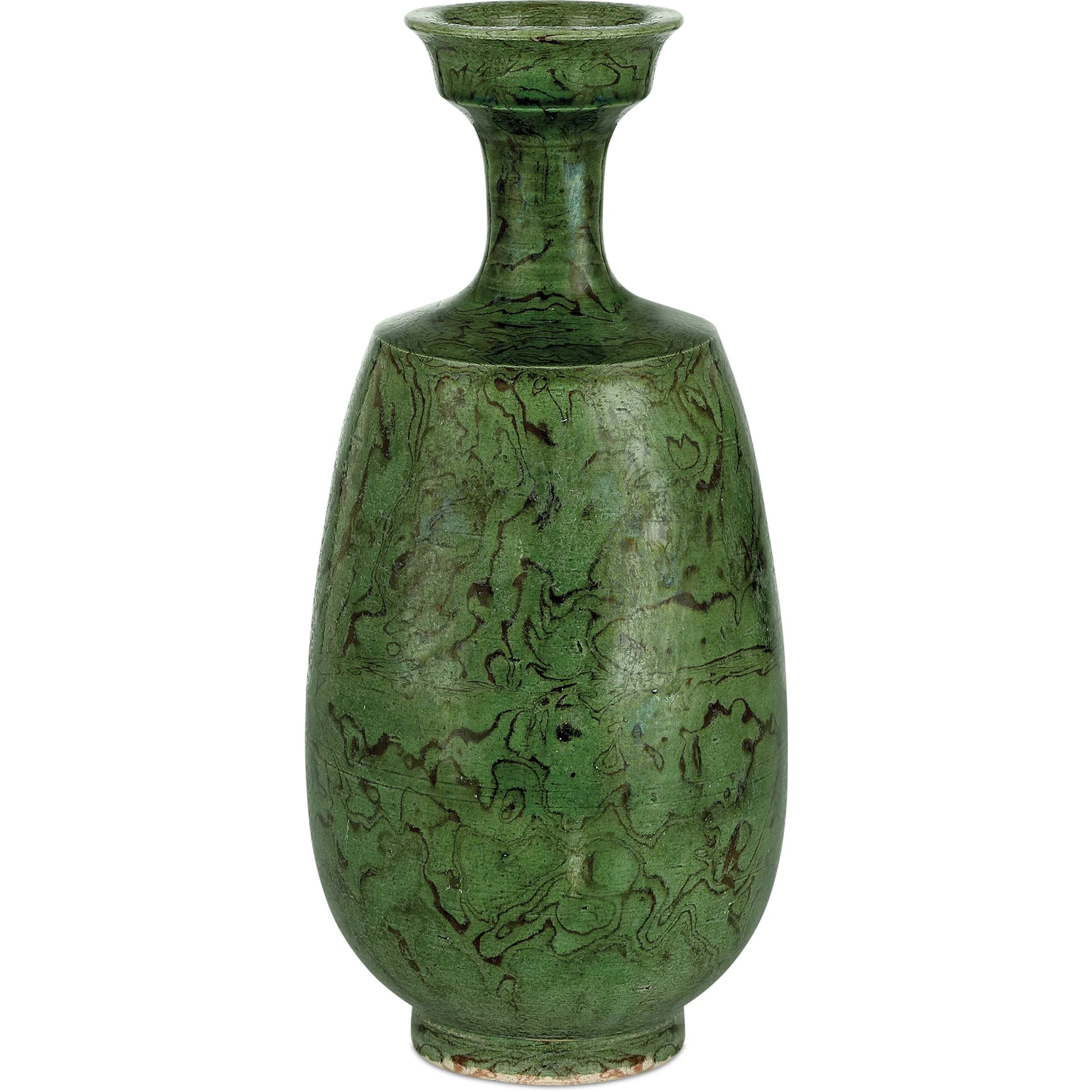 Romulus Green Vase Set by Currey and Company in green. Made from porcelain in a modern style.
