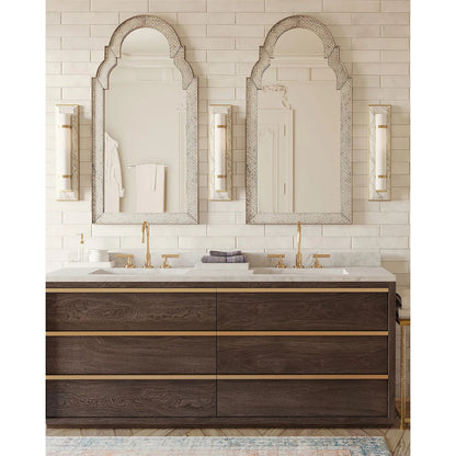 Bruneau Wall Sconce by Currey and Company. Made from alabaster, steel, glass in a modern style.