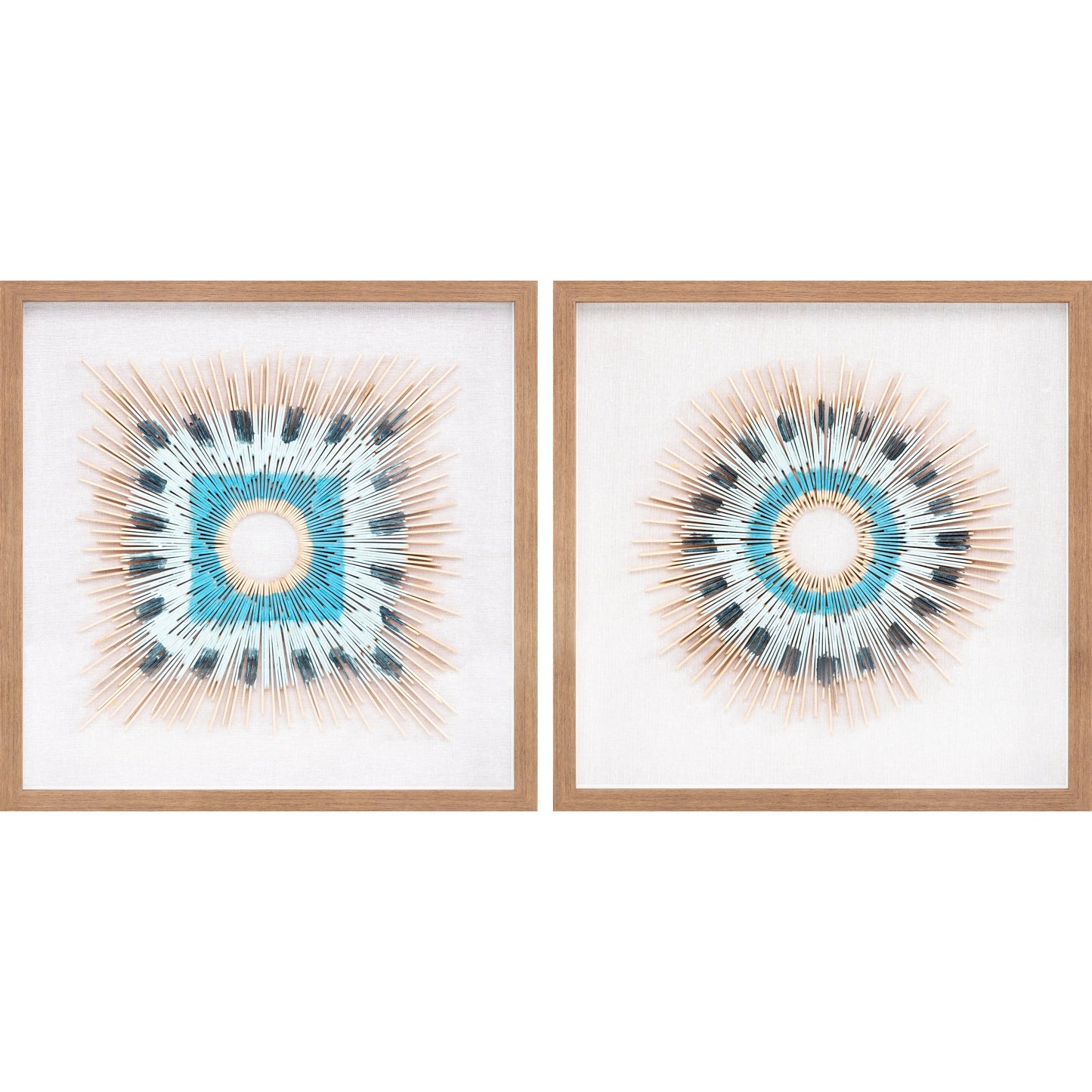 000 SI-1879475 | Primary Silo | Chromatic - 28016 (Set of 2) by Surya in blue and textured. Made from wood, 100% polystyrene in a eclectic & global style.