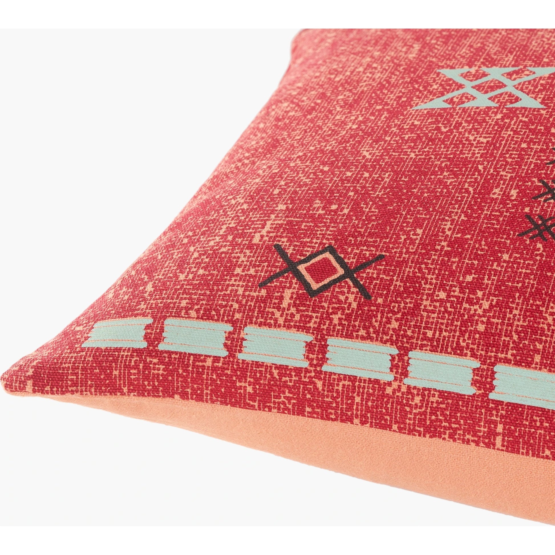 Cactus Silk Pillow - 36832 by Surya in slate, white, deep teal, blue, burnt orange. Made from 100% cotton in a eclectic & global style.