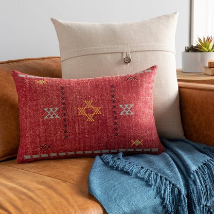 Cactus Silk Pillow - 36832 by Surya in slate, white, deep teal, blue, burnt orange. Made from 100% cotton in a eclectic & global style.