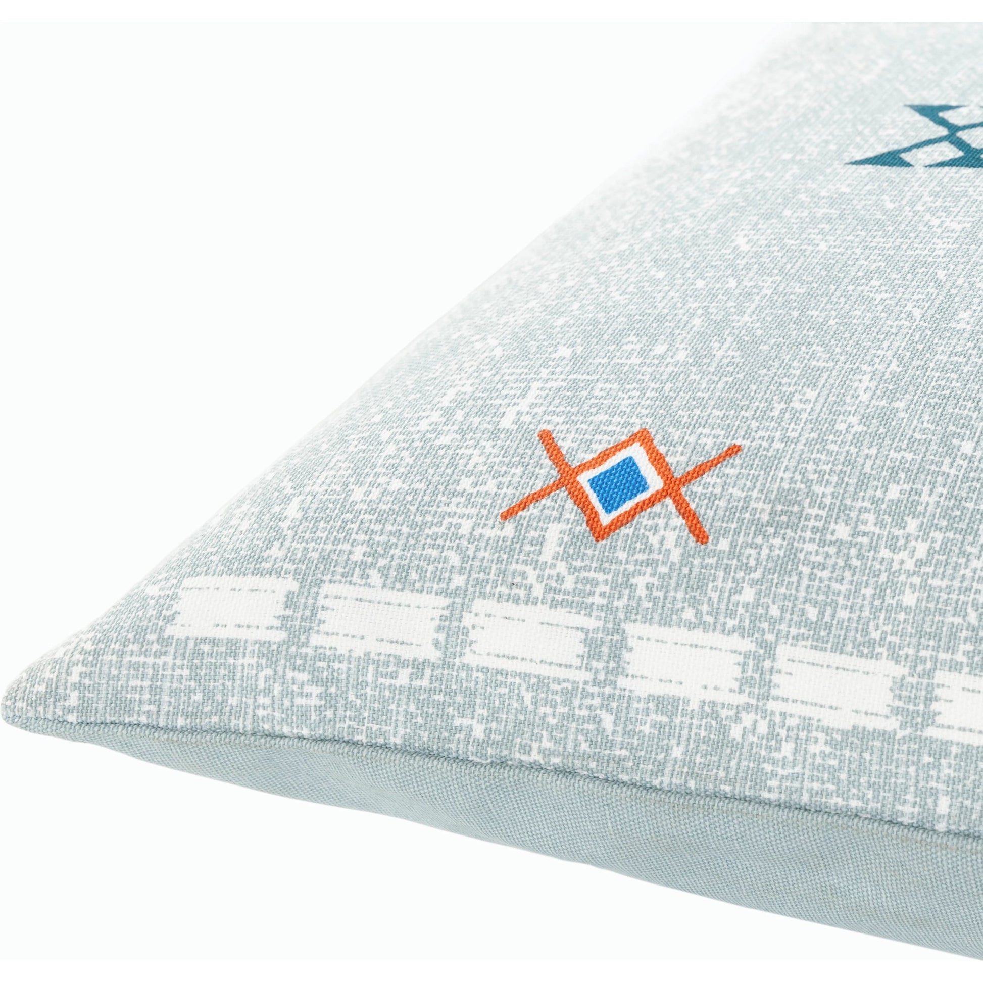 Cactus Silk Pillow - 36832 by Surya in slate, white, deep teal, blue, burnt orange. Made from 100% cotton in a eclectic & global style.