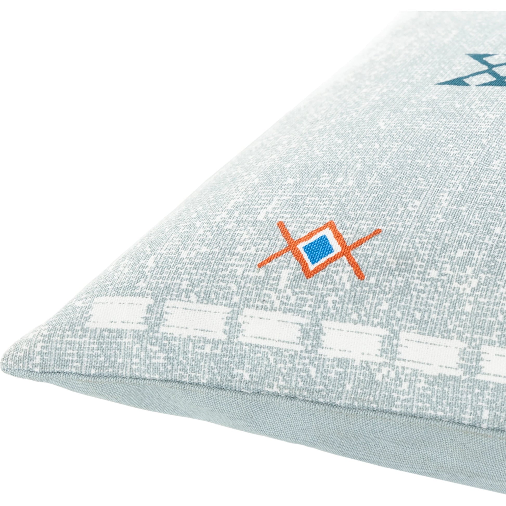 Cactus Silk Pillow - 36832 by Surya in slate, white, deep teal, blue, burnt orange. Made from 100% cotton in a eclectic & global style.