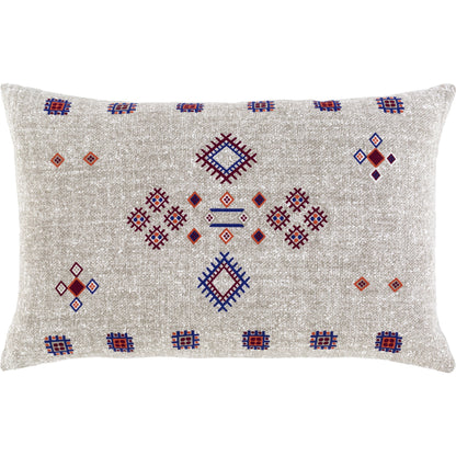 Cactus Silk Pillow - 8319 by Surya in medium gray, burgundy, navy, burnt orange, white. Made from 100% cotton in a eclectic & global style.