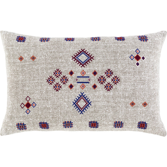 Cactus Silk Pillow - 8319 by Surya in medium gray, burgundy, navy, burnt orange, white. Made from 100% cotton in a eclectic & global style.