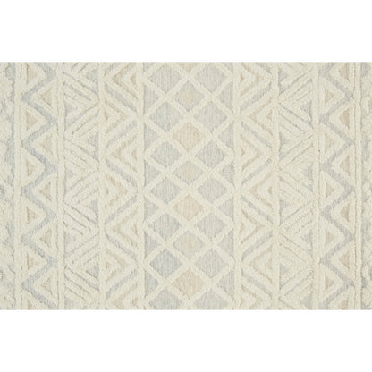 Anica Traditional Geometric Rug - 8005F by Feizy in ivory, blue, tan. Made from wool in a unique style.