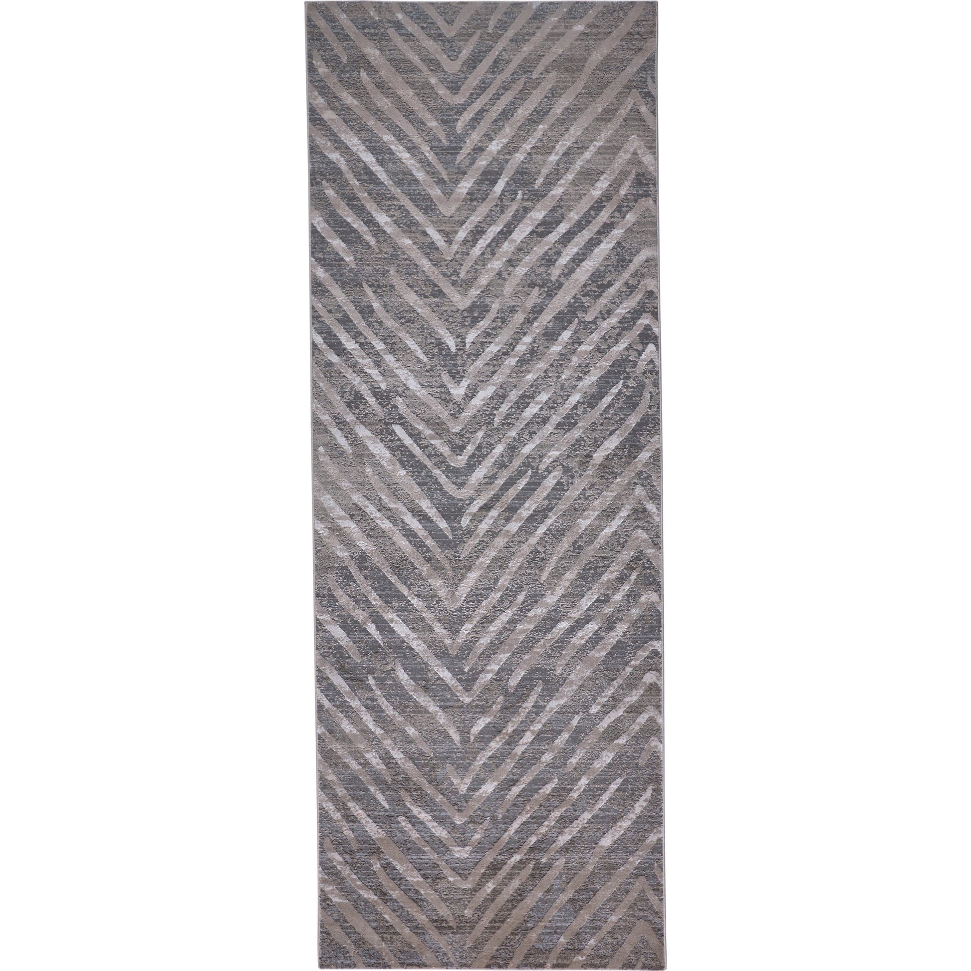 Waldor Herringbone Rug - 3968F by Feizy in gray. Made from polypropylene, polyester in a unique style.