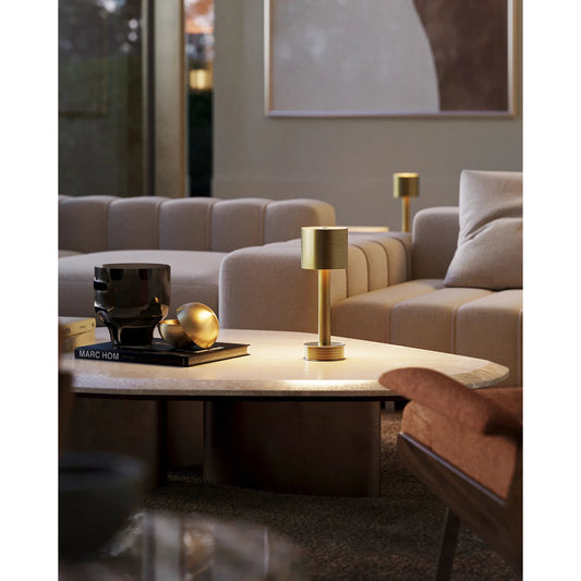 Traverse Cordless Table Lamp by Currey and Company. Made from metal in a unique style.
