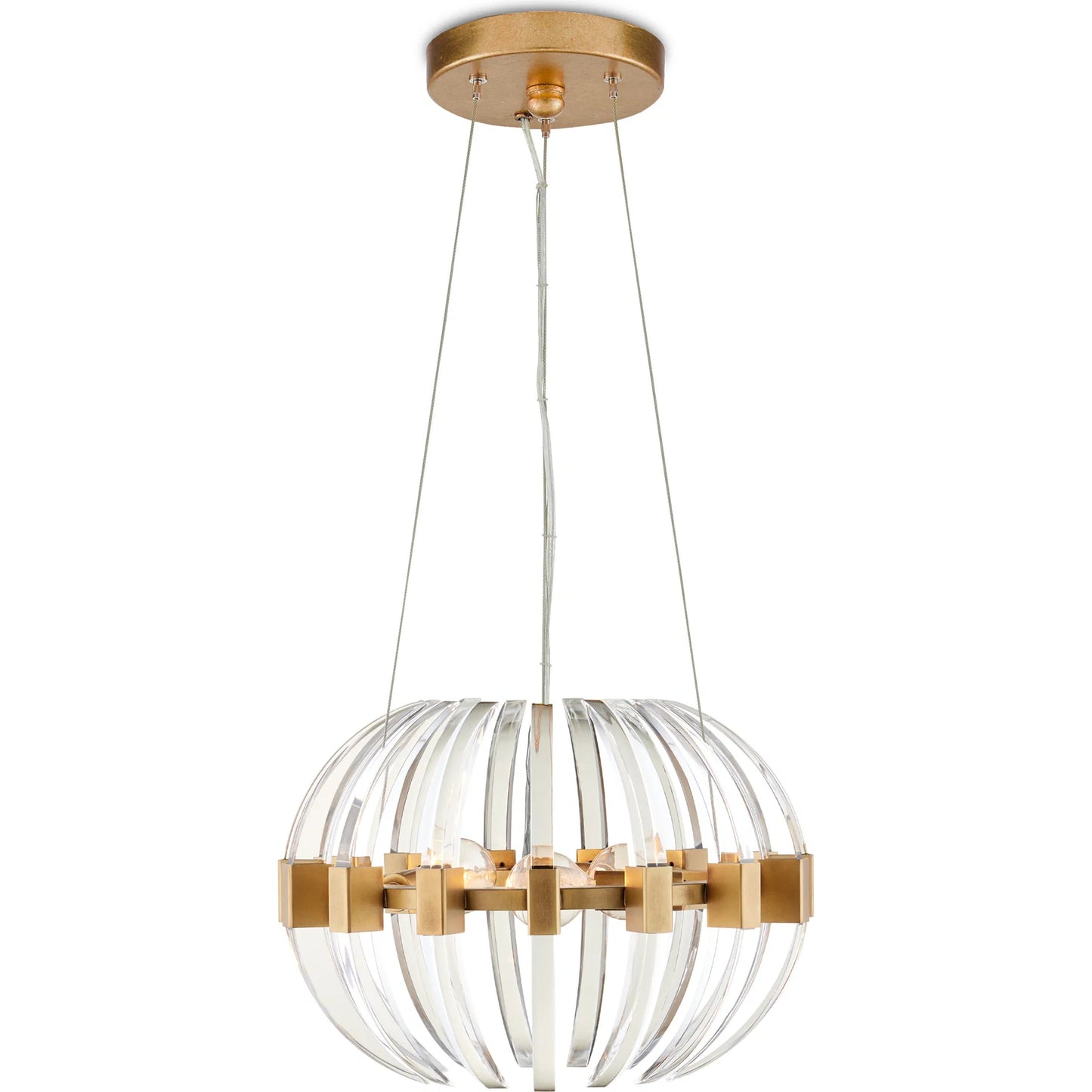004 SI-2191693 | Additional Silo | Coquette Small Brass Chandelier by Currey and Company in clear, antique brass. Made from optic crystal, metal in a modern style.