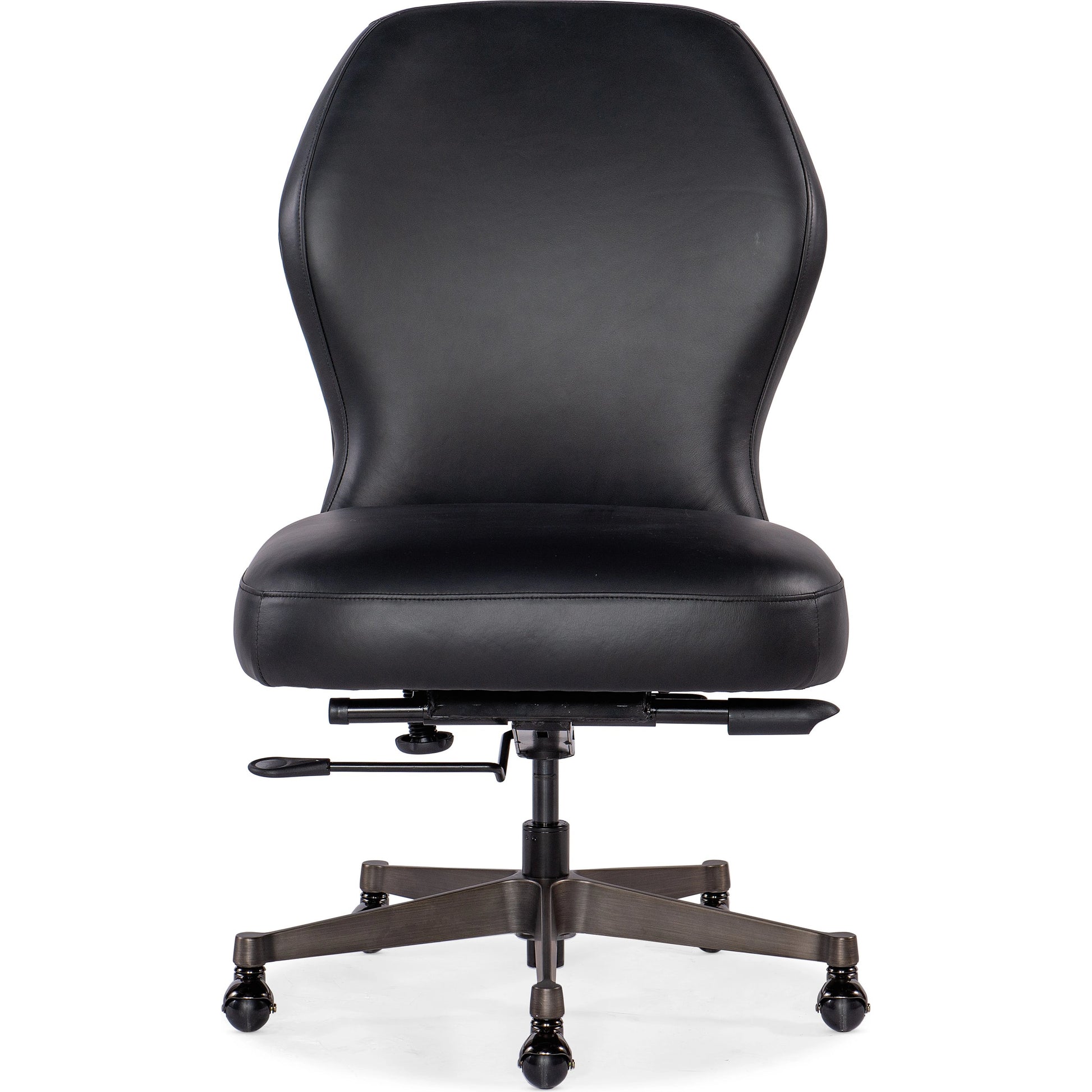 Executive Swivel Tilt Chair by Hooker Furniture in gunmetal. Made from unique in a modern style.
