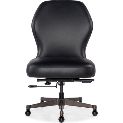 Executive Swivel Tilt Chair by Hooker Furniture in gunmetal. Made from unique in a modern style.