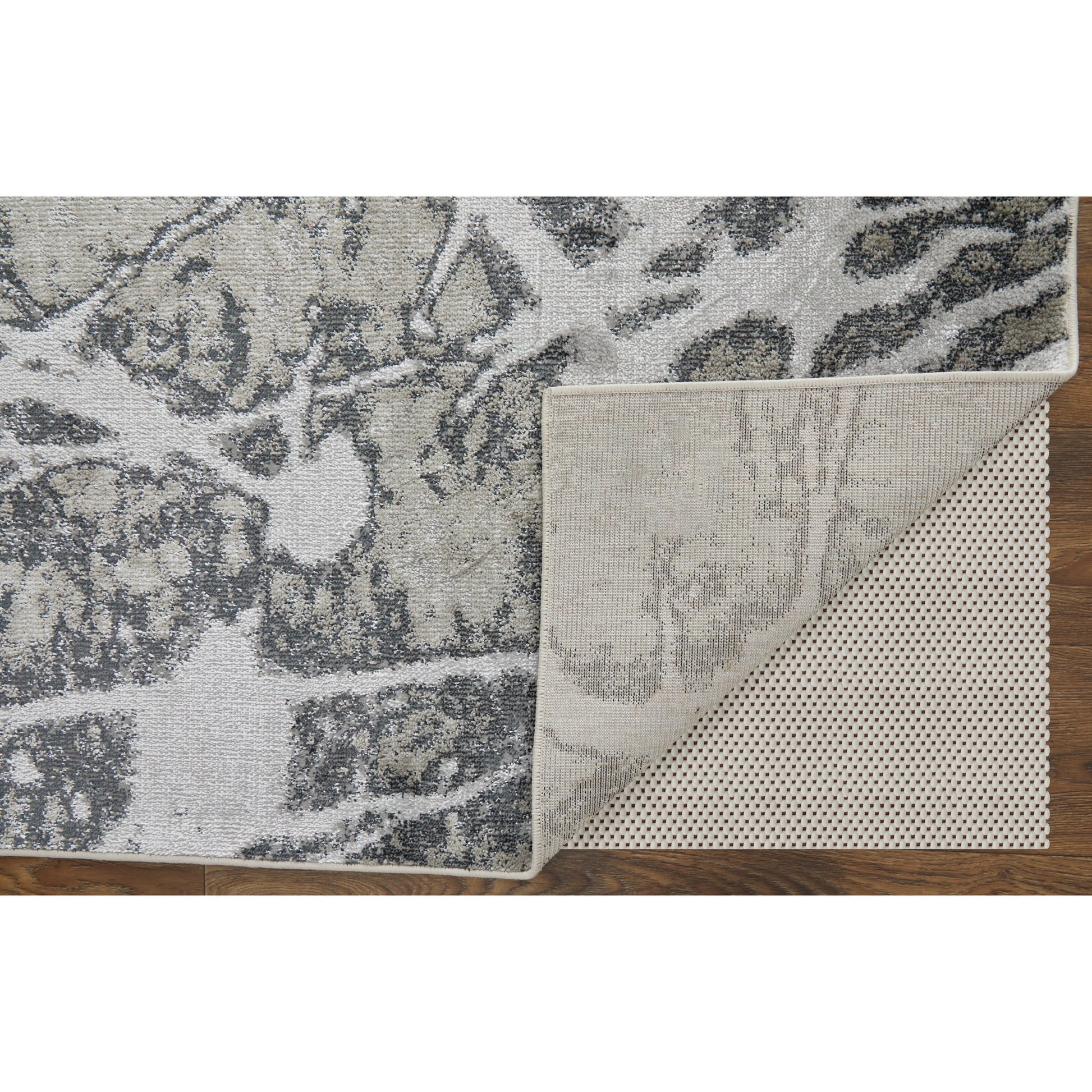 Astra Transitional Rug - 39L5F by Feizy in gray, silver, ivory. Made from polypropylene, polyester in a unique style.