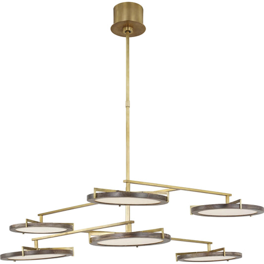 Shuffle Large Chandelier by Visual Comfort & Co.. Made from aluminum or brass in a unique style.