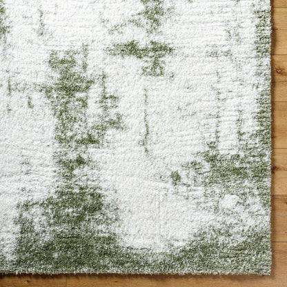 Cloudy Shag Rug - 490572 by Livabliss in off-white, grass green. Made from face: 100% polyester, warp: 60% jute, 40% polyester in a unique style.