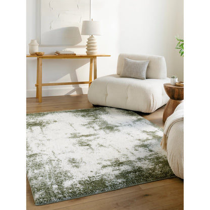 Cloudy Shag Rug - 490572 by Livabliss in off-white, grass green. Made from face: 100% polyester, warp: 60% jute, 40% polyester in a unique style.