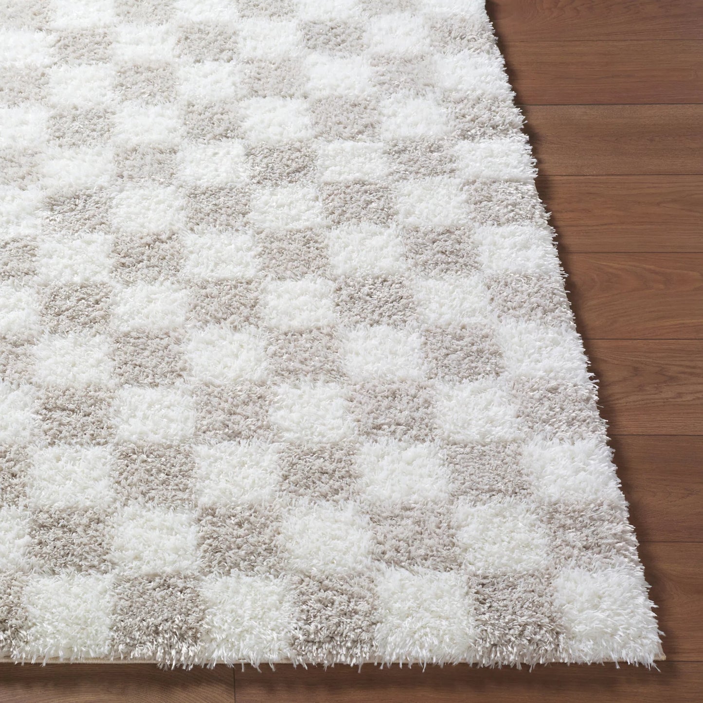 002 SI-2168603,SI-2168604,SI-2168605 | Closeup | Cloudy Shag CDG-2330 Rug by Livabliss in ivory, light beige. Made from polyester in a unique style.