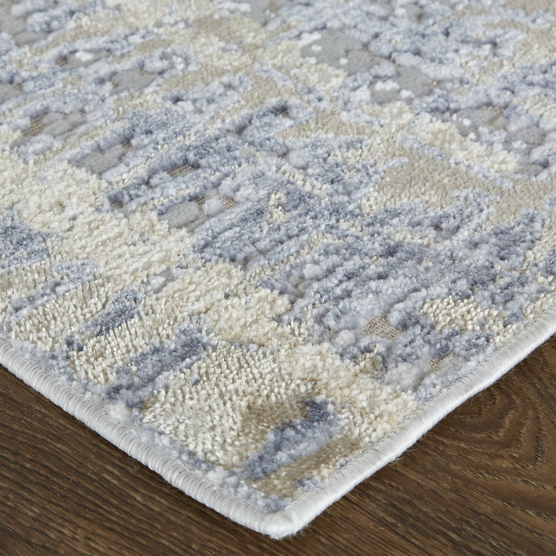 Laina Transitional Gradient & Rug - 39G9F by Feizy in tan, brown, blue. Made from polypropylene, polyester in a unique style.