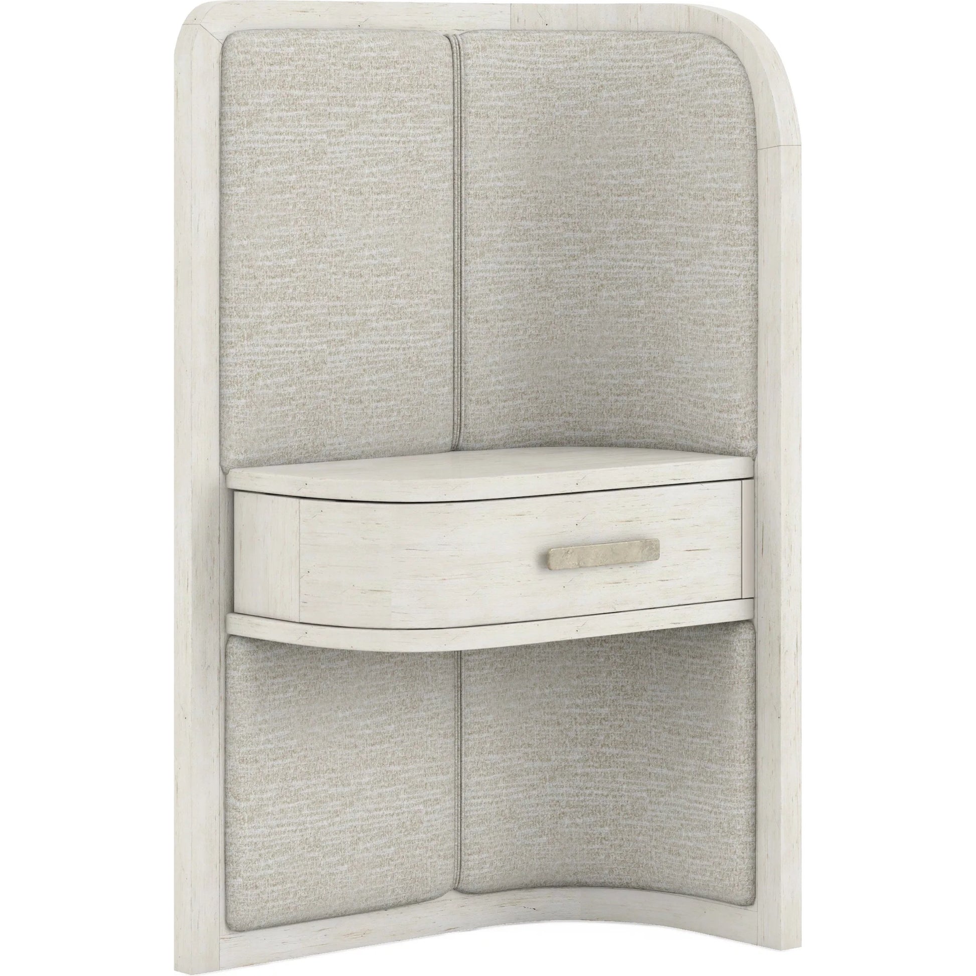 Ashlar Wall Panel Nightstand Set by A.R.T. Furniture in bisque. Made from parawood solids, birch veneers, foam, fabric, metal in a transitional style.