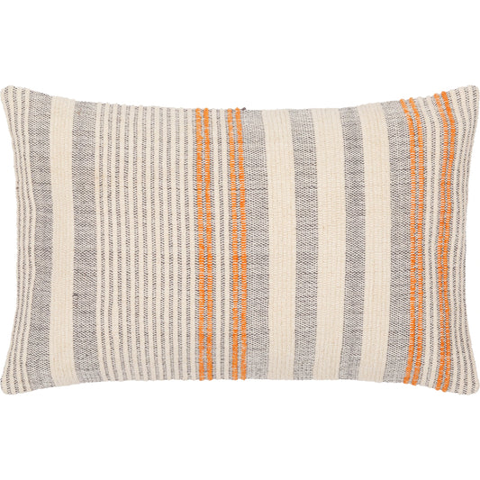 Camden Pillow - 27949 by Livabliss in cream, orange. Made from 70% cotton, 30% polyester, 100% cotton in a unique style.
